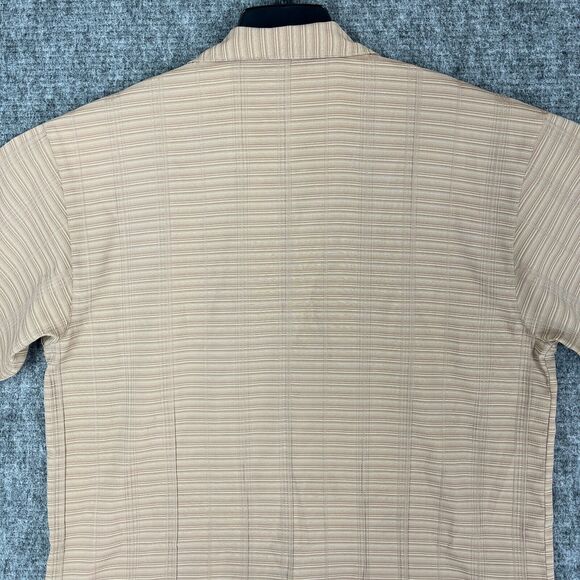 Syllables System Shirt Large Mens Basic Resort Casual Button-Down Short-Sleeve - Picture 4 of 9